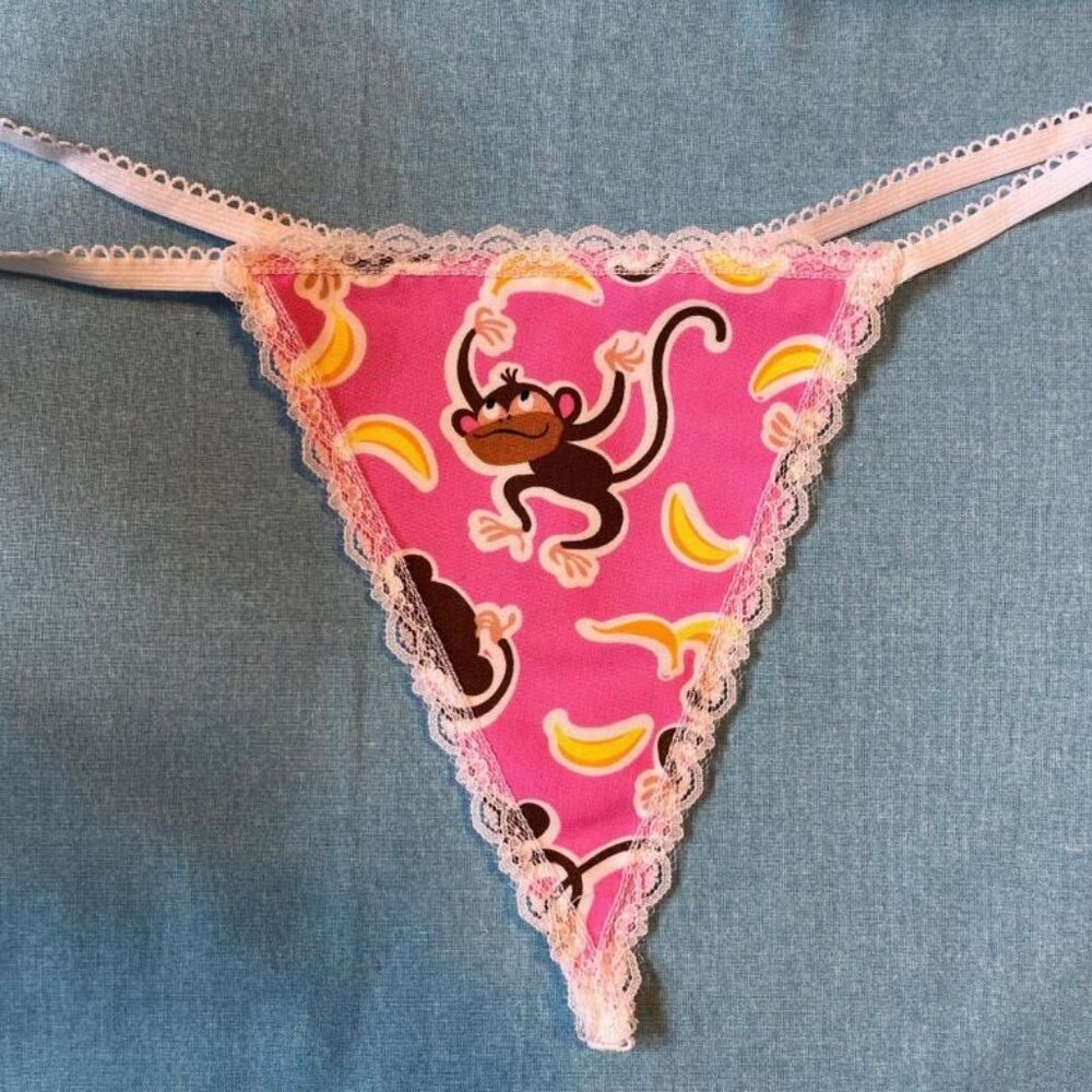 New Womens MONKEY Zoo String Thong Panty Lingerie Underwear